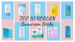 A Collage of the best Korean Sunscreen Stick